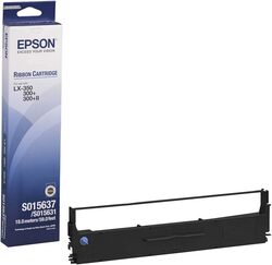 EPSON S015637/S015631 Black Ribbon Cartridge for LX-350 and LX-300